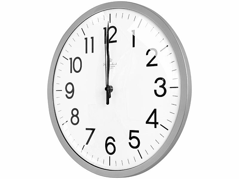 St. Leonhard Analoge Funk-Wanduhr, hohe Genauigkeit, 33 x 5 cm Elektroniktrade Switzerland