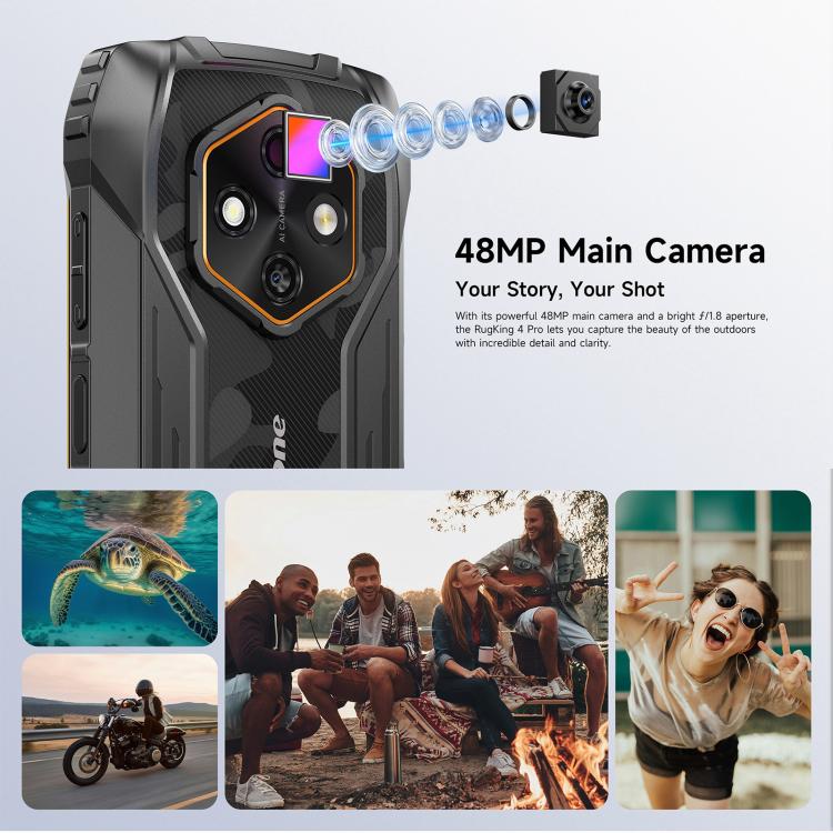 Ulefone Ulefone RugKing 4 Pro, 8 GB + 256 GB, robustes Smartphone (IP68/IP69K), 6,56 Zoll, Android 15, Unisoc T7250 Octa-Core-Prozessor, Netzwerk: 4G, NFC, OTG, RugKing 4 Pro, 8GB+256GB elektroniktrade Switzerland