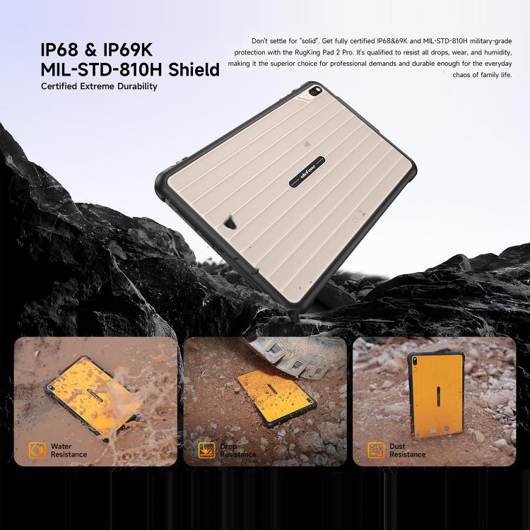 Ulefone Ulefone Rugking Pad 2 Pro Robustes Tablet-PC, 8 GB + 128 GB, 10,1 Zoll, Android 16, Unisoc T7250 Octa-Core-Prozessor, 4G-Netzwerk, EU-Stecker, 8GB+128GB Elektroniktrade Switzerland
