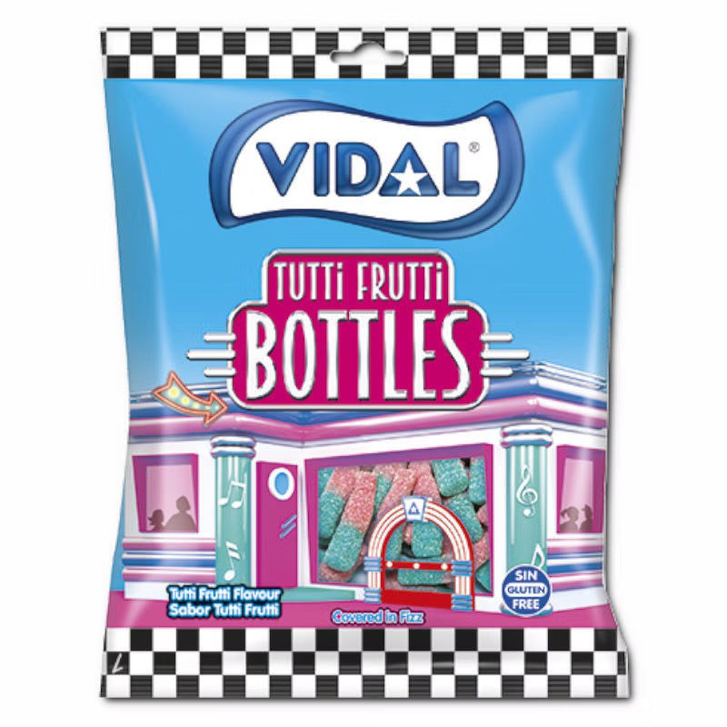Vidal Golosinas S.A. Vidal Tutti Frutti Bottle, Fruchtgummi, 1 Beutel je 90g elektroniktrade Switzerland