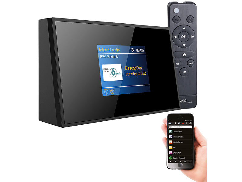VR-Radio Digitaler WLAN-HiFi-Tuner mit Internetradio, DAB+, UKW, Fernbedienung elektroniktrade Switzerland