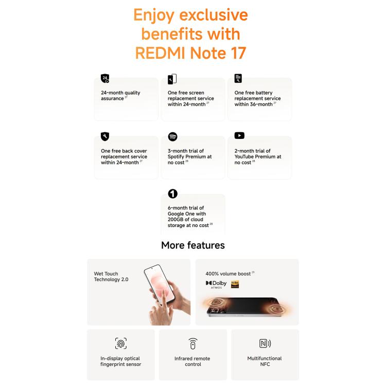 Xiaomi Xiaomi Redmi Note 17 Pro Max Global, 12 GB + 256 GB, Fingerabdrucksensor im Display, 6,83 Zoll, Xiaomi HyperOS 3, Snapdragon 6 Gen 5 Octa-Core-Prozessor, Netzwerk: 5G, NFC, 12GB+256GB elektroniktrade Switzerland