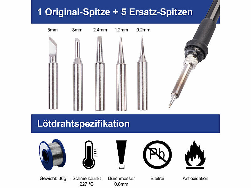 Digitale 2in1-Löt- & Heißluftstation, 500°C, 700W, 120 l/Min., Display (CH-Version)