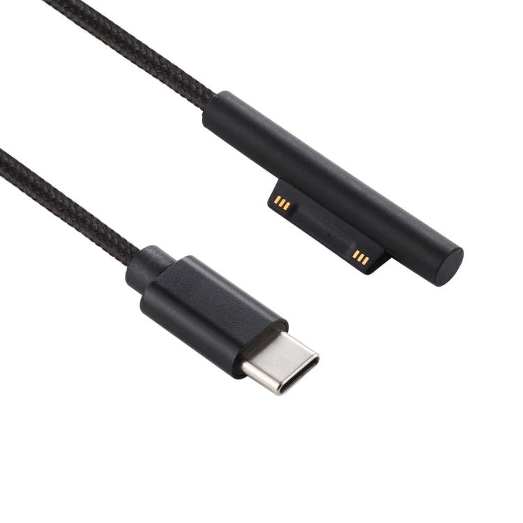 USB-C / Typ C bis 6-poliges Nylon-Steckerkabel für Microsoft Surface Pro 3/4/5/6 Laptop-Adapter, Kabellänge: 1,5 m