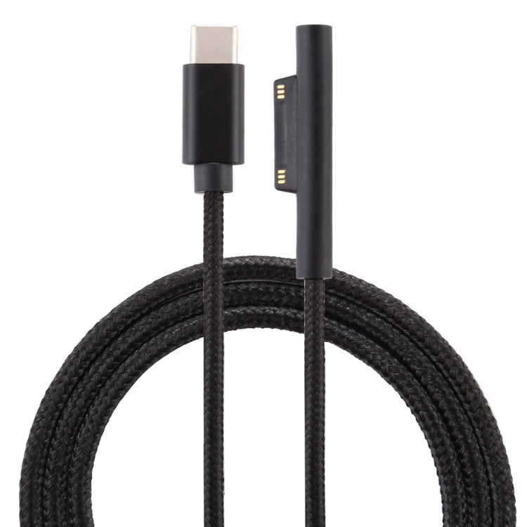 USB-C / Typ C bis 6-poliges Nylon-Steckerkabel für Microsoft Surface Pro 3/4/5/6 Laptop-Adapter, Kabellänge: 1,5 m