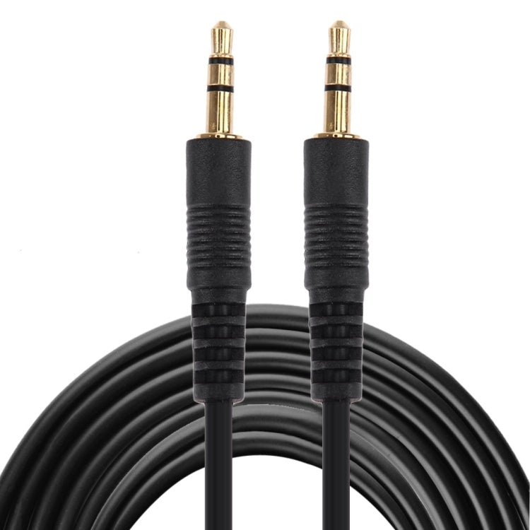 Aux-Kabel, 3,5-mm-Mini-Stecker-Stereo-Audiokabel, Länge: 5 m (schwarz + vergoldeter Anschluss) | #alektroniktrade.com#