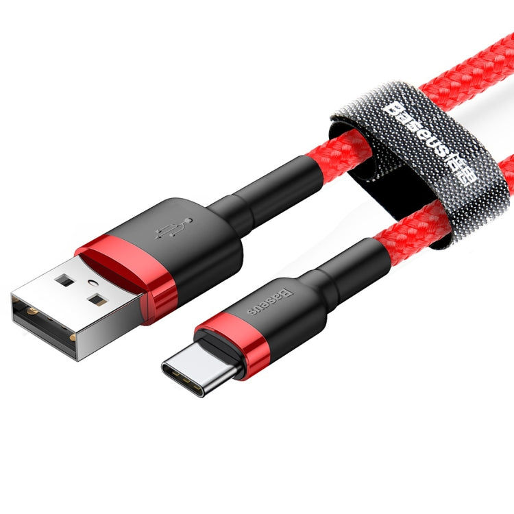 BASEUS Baseus 2A Typ C / USB-C Cafule Robustes Ladekabel, Länge: 3m (rot) Elektroniktrade Switzerland