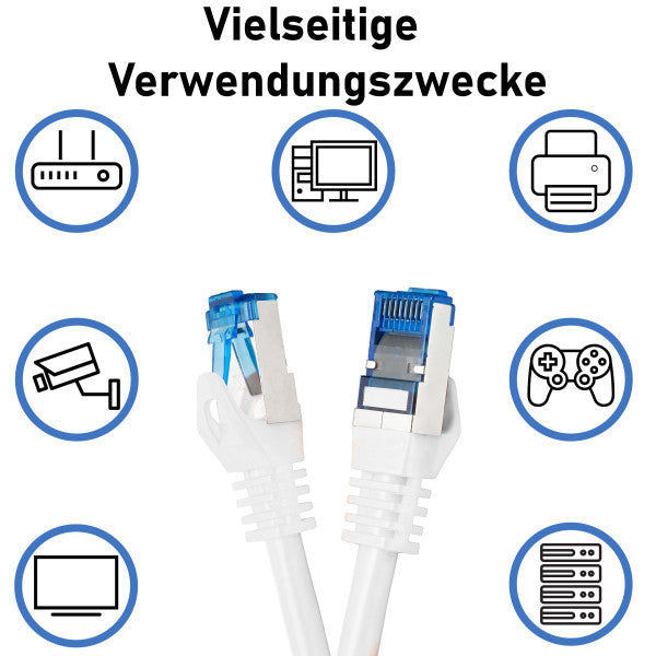 BIGtec BIGtec CAT7 Patchkabel weiß Netzwerkkabel 1m/3m/7.5m/10m elektroniktrade Switzerland