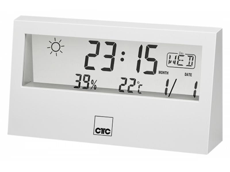 Clatronic CTC Wetterstation mit Uhr WSU 7022 Weiß elektroniktrade Switzerland