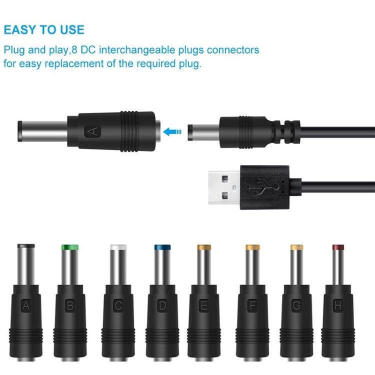 Elektroniktrade 12 in 1 DC-Netzkabel USB-Multifunktionsaustausch-Stecker USB-Ladekabel (schwarz) elektroniktrade Switzerland