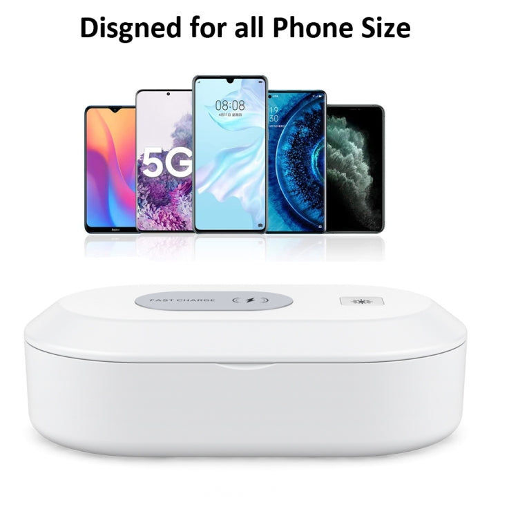 Elektroniktrade 15W Wireless & Smartphone Sterilisator UV-Licht Desinfektionsreinigungsbox (weiß) elektroniktrade Switzerland