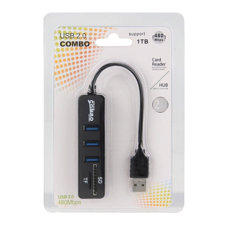 Elektroniktrade 2 in 1 USB 2.0 480Mbps 3 Port USB + Micro SD/T-FLASH SD/SDHC/SDXC Kartenleser elektroniktrade Switzerland