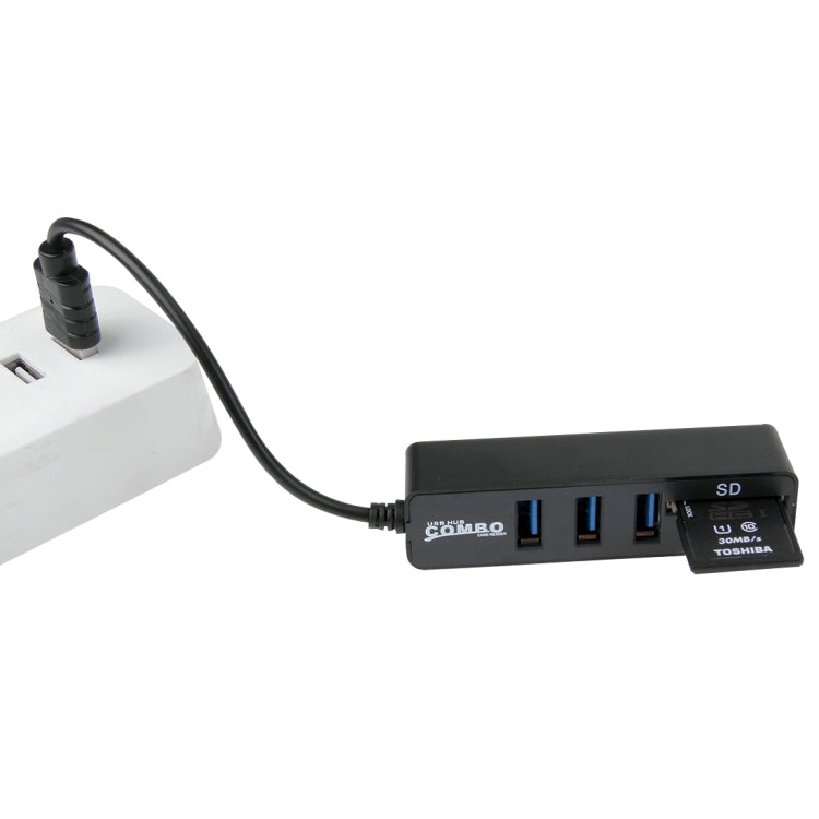 Elektroniktrade 2 in 1 USB 2.0 480Mbps 3 Port USB + Micro SD/T-FLASH SD/SDHC/SDXC Kartenleser elektroniktrade Switzerland