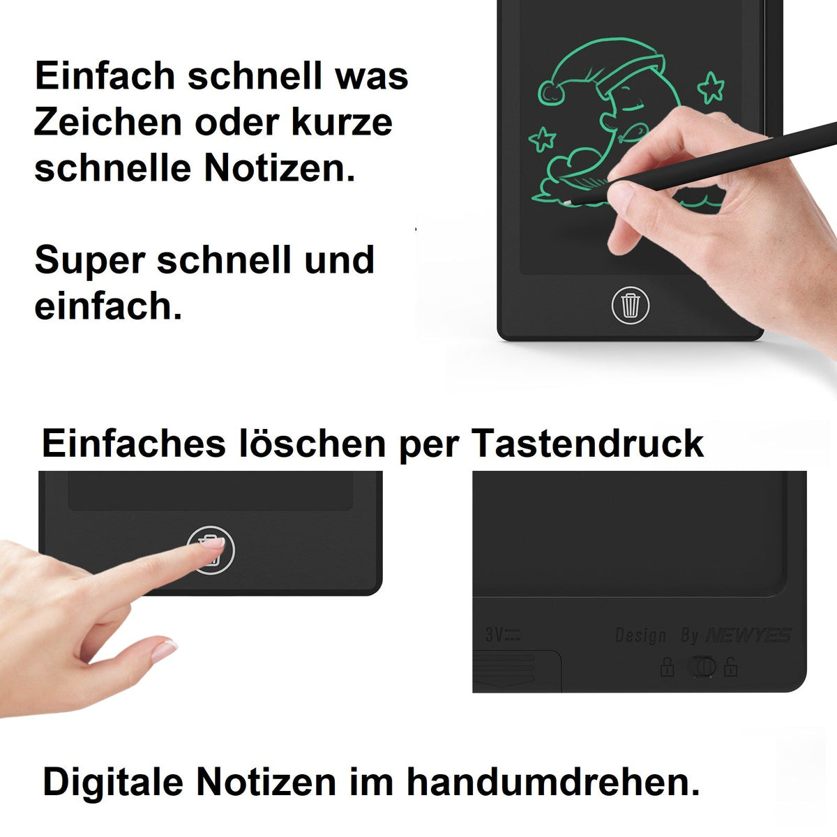 Elektroniktrade 6,5" Schreibtafel Tablet - Ideal zum Mahlen oder kurze Notizen Elektroniktrade Switzerland