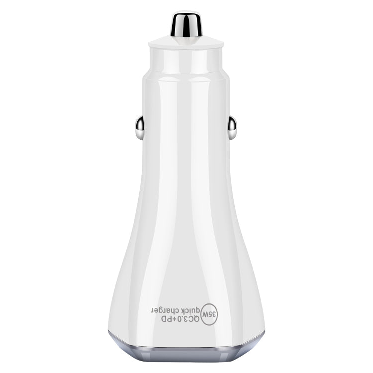 Elektroniktrade ACC-320PD 35W Dual USB+USB-C/Typ-C Schnelllade-Autoladegerät (Weiß) elektroniktrade Switzerland