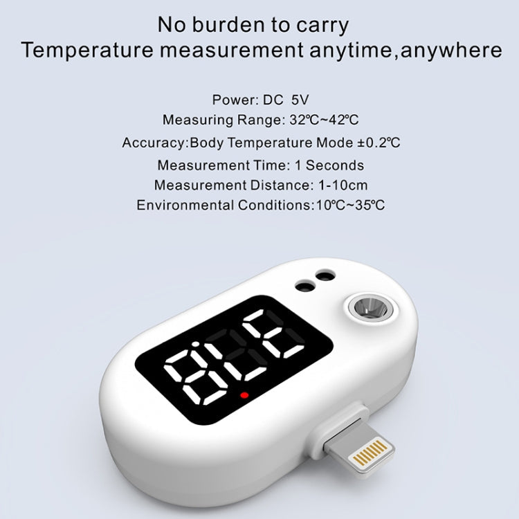 Elektroniktrade K7 Automatisches Infrarot-Mobiltelefon Smart Thermometer für iPhone elektroniktrade Switzerland