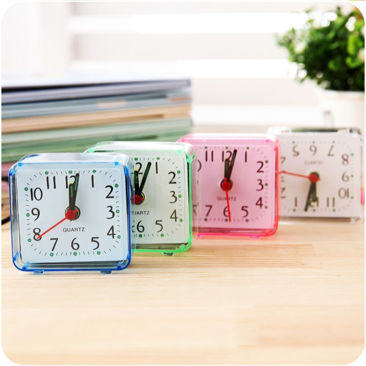 Elektroniktrade Quadratischer Mini Wecker Transparentes Gehäuse Blau/Rosa/Weiss/Grün elektroniktrade Switzerland