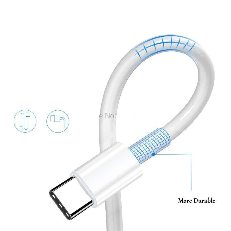 Elektroniktrade USB-C Lade & Daten Kabel für Android Geräte 1m in Weiss Elektroniktrade Switzerland