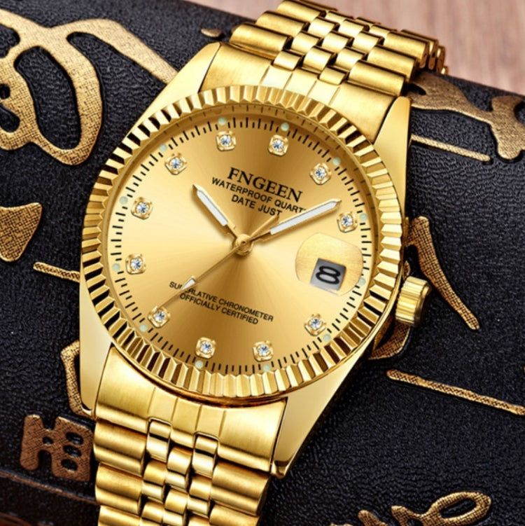 FNGEEN FNGEEN 7008 Herren Mode Diamant Zifferblatt Uhr Paar Uhr elektroniktrade Switzerland