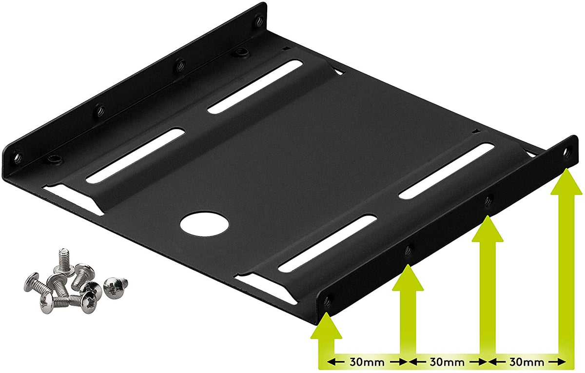 Goobay 2,5" Festplatten-Einbaurahmen auf 3,5"  Schwarz Elektroniktrade Switzerland
