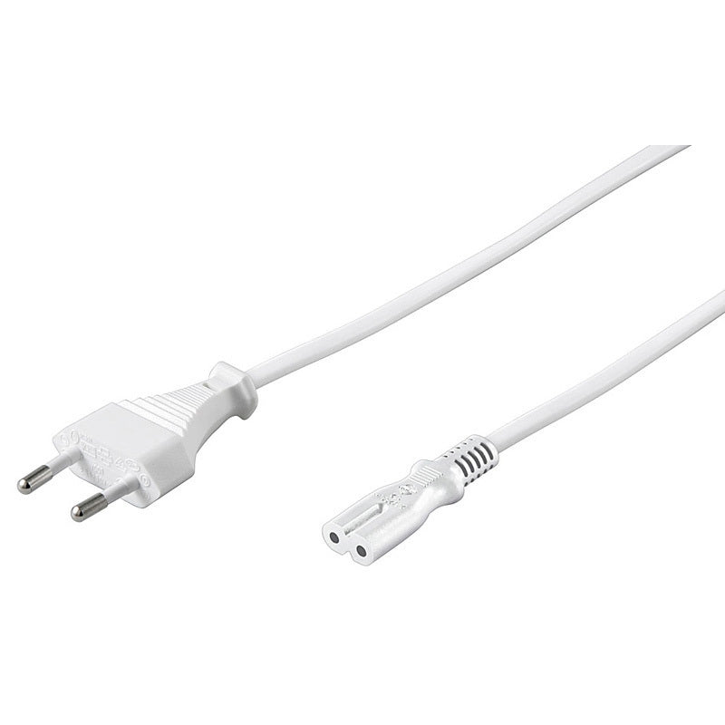 Goobay Euro Netzkabel Eurostecker – IEC60320-C7 Doppelbuchse weiß 1.80m Elektroniktrade Switzerland