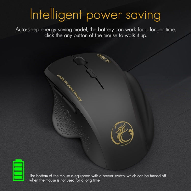 iMICE iMICE G6 Wireless-Maus 2,4 G Office-Maus 6-Tasten-Gaming-Maus (Grau) elektroniktrade Switzerland