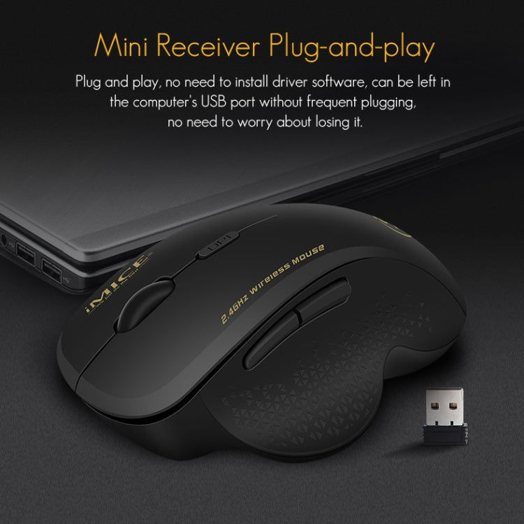 iMICE iMICE G6 Wireless-Maus 2,4 G Office-Maus 6-Tasten-Gaming-Maus (Grau) elektroniktrade Switzerland