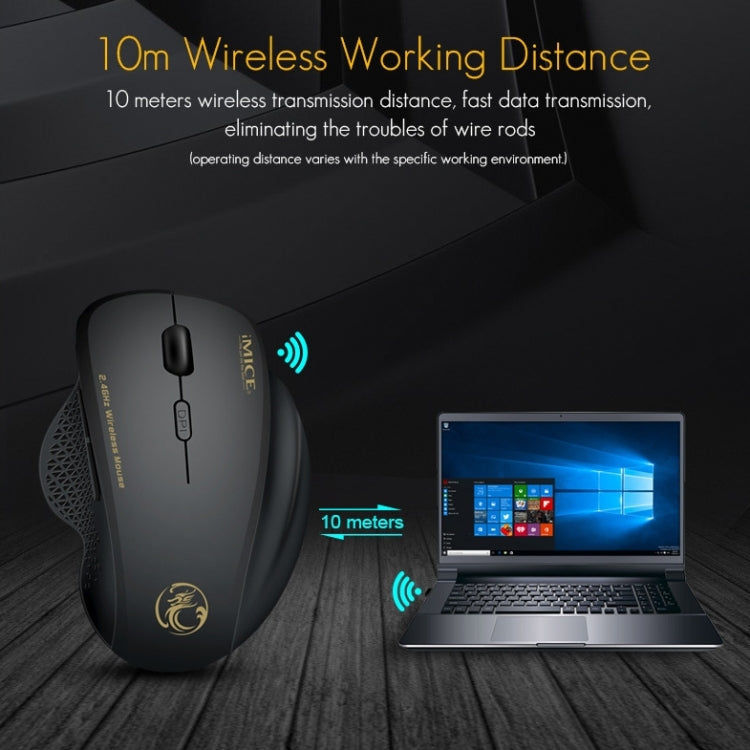 iMICE iMICE G6 Wireless-Maus 2,4 G Office-Maus 6-Tasten-Gaming-Maus (Grau) elektroniktrade Switzerland