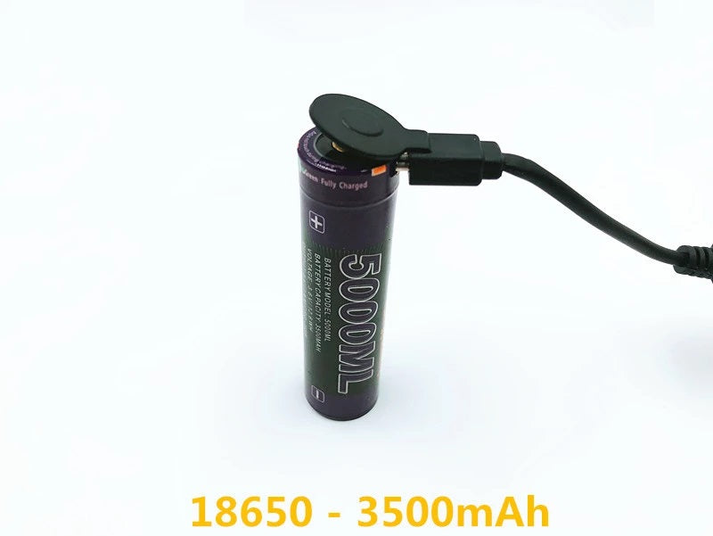 Liter Energie 18650 3500mAh 3,7 V Li-Ion Akku mit USB Anschluss elektroniktrade Switzerland