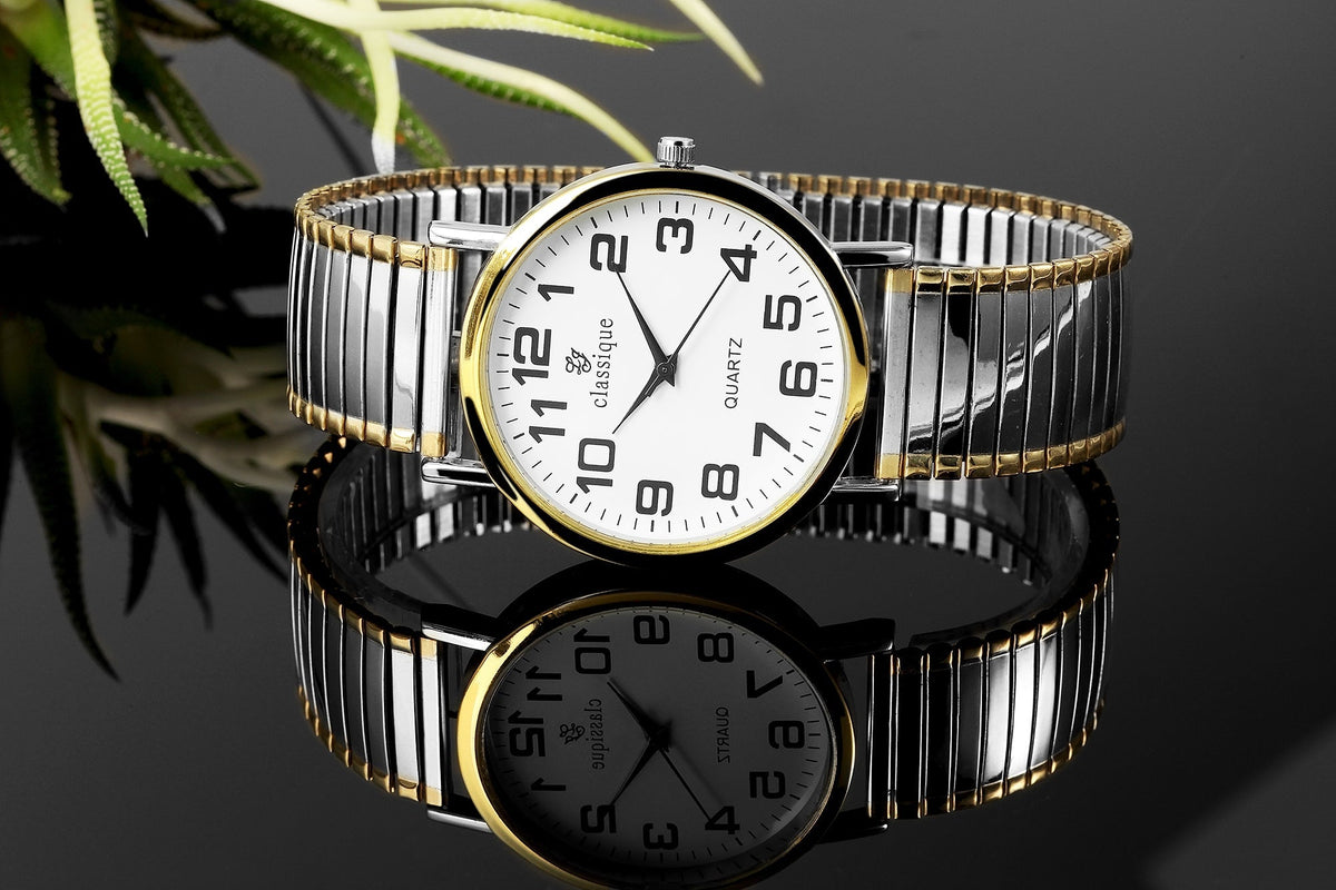 SG Classique Herrenuhr mit Zugarmband, Edelstahl elektroniktrade Switzerland