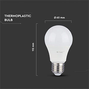 V-TAC VT-217260 LED-Lampe E27, 9 W, 806 lm, 2700 K Elektroniktrade Switzerland