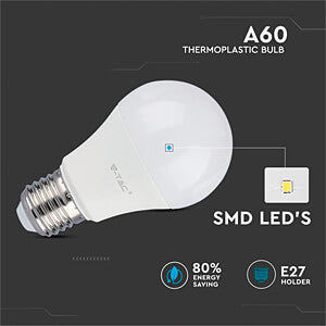 V-TAC VT-217260 LED-Lampe E27, 9 W, 806 lm, 2700 K Elektroniktrade Switzerland